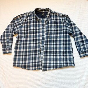 EUC Unisex Plaid Flannel Cotton Long sleeve Shirt Winter Fall